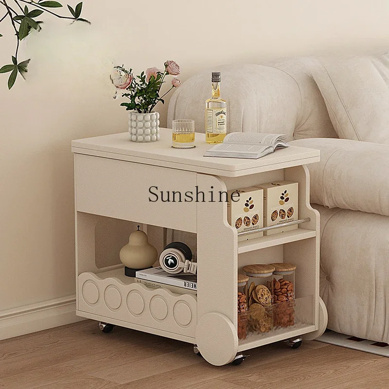 

Cream Wind Removable Coffee Table Sofa Side Cabinet