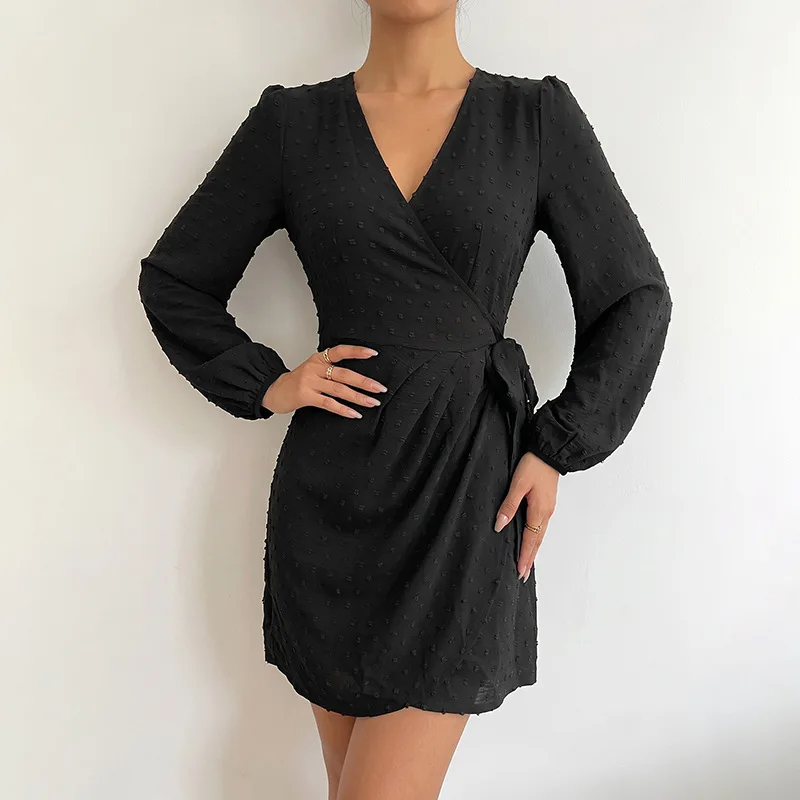 2026 Autumn and Winter Women's New Long-sleeved Temperament Dress