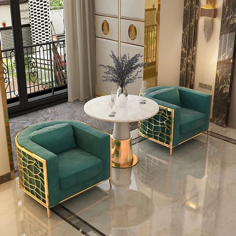 dd-Living Room Sofa Combination Wrought Iron Gold-plated Legs High-density Sponge Custom-made Plus Velvet Leather Fabric