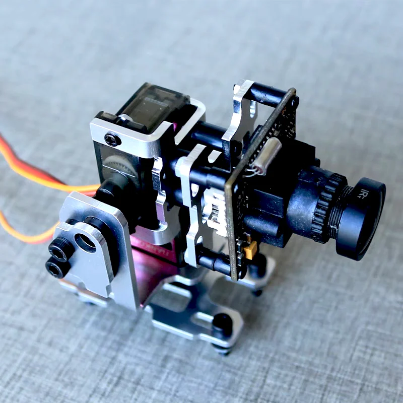 1Set RC كاميرا بدون طيار Gimbal حامل ثابت ثنائي المحور FPV عموم إمالة قوس ث 2 قطعة تيار مستمر 4.8-5 فولت سيرفو لقاعدة تركيب تجميع النموذج #3