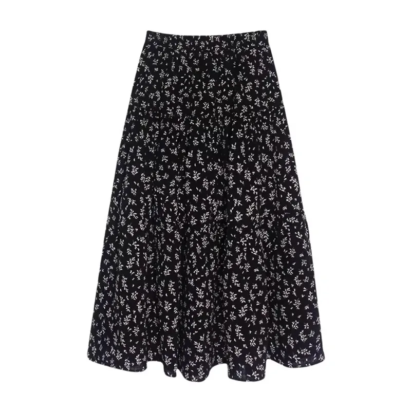  saia fena com estampa floral, linha A, verão, fina, cintura alta, cobrindo o quadril, emaecedora, bainha larga, es...