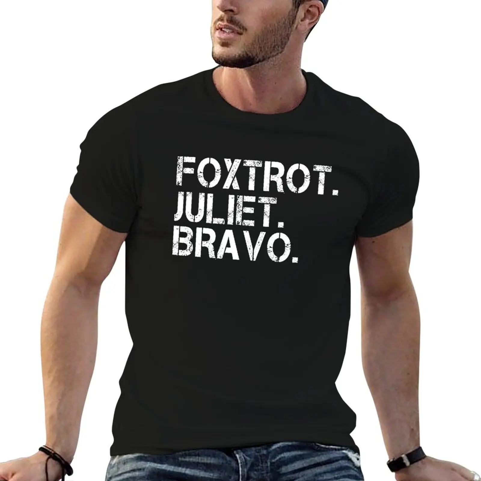 Foxtrot Juliet Bravo T-Shirt Plus Size Loose Fit T-Shirt