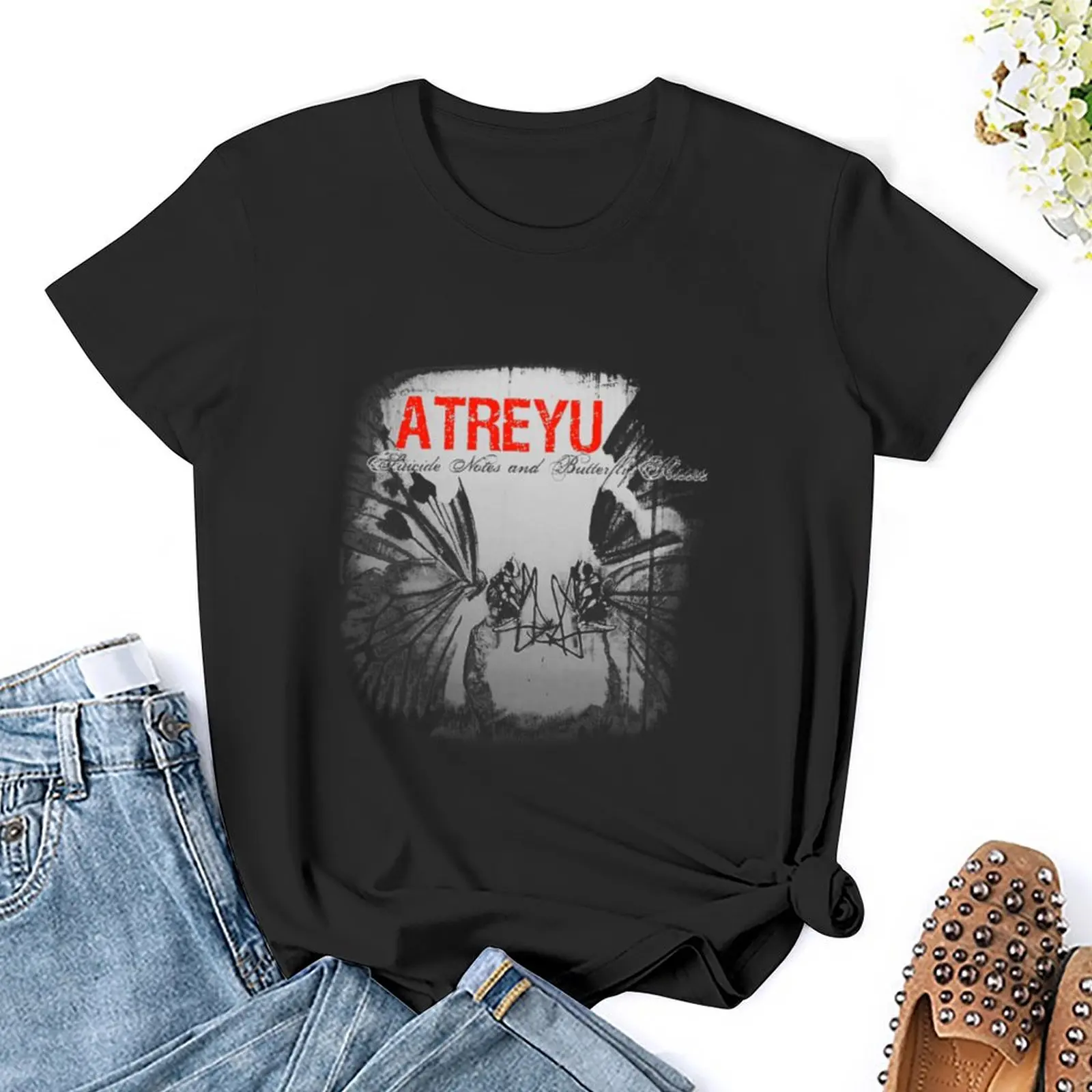 Atreyu T-Shirt Kawaii Kleidung weibliche lustige koreanische Mode T-Shirts für Frauen packen