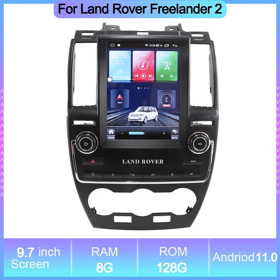 9.7'' Andriod 11 Car Radio Player For Land Rover Discovery Freelander 2 With 128G Multimedia Audio Stereo GPS Navigation Screen