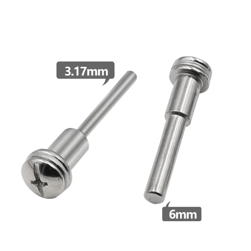 Mandril de acero de alta calidad, vástago de tornillo Dremel, Rueda de corte, herramienta rotativa Dremel, 3 piezas, 3,17mm, 6mm