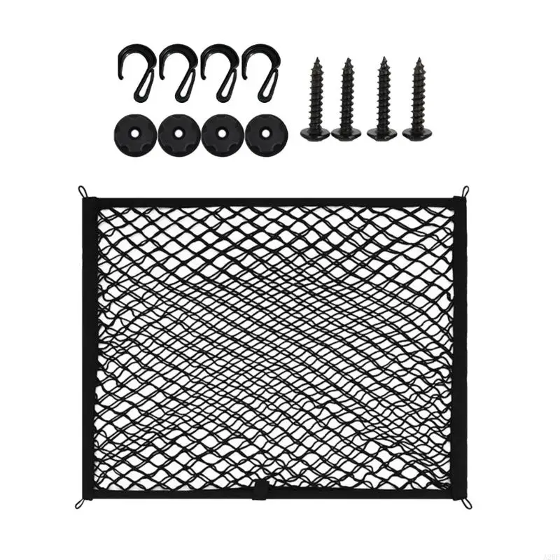 

Elastic Car Boot Net Debris Isolation Storage Bag Luggage Holder Stretchable Cargo Net for Safe Travel Storage