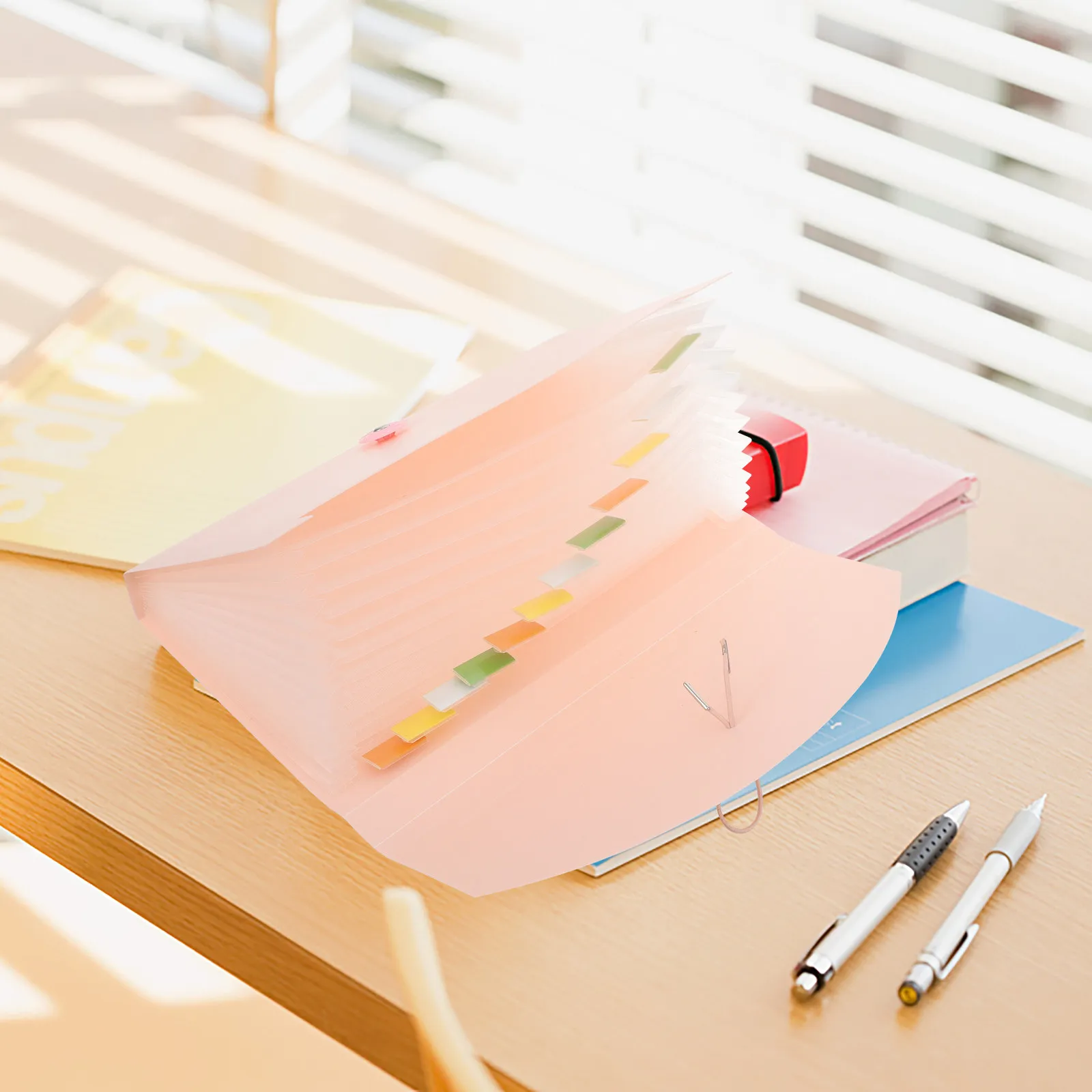 

Accordion Bills Folder B6 Size Heavy Duty Receipt Organizer for Office School Documents Statements Photos Compact File Storage