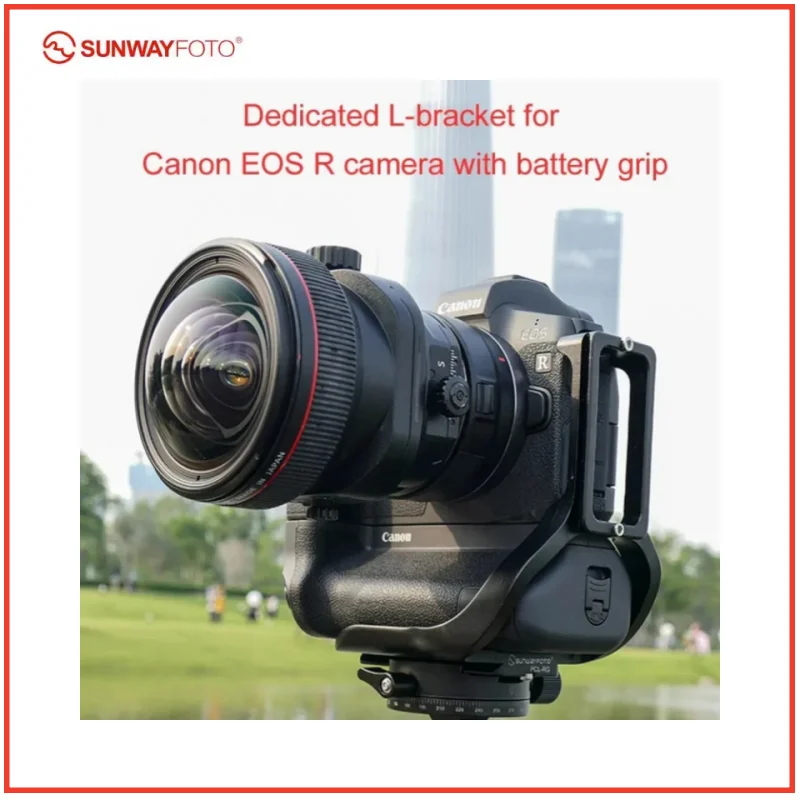 SUNWAYFOTO Dedicated L-bracket with Battery Grip Tripod Head Specific Release Plate, For Canon EOS R PCL-RG