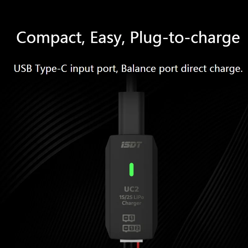 Умное зарядное устройство ISDT UC2, 1S/2S LiPo, USB XH 2,54