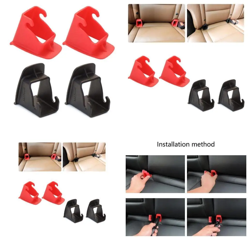 

02DE Car Child Belt ConnectorGuide Grooves Car Child Safety Mount