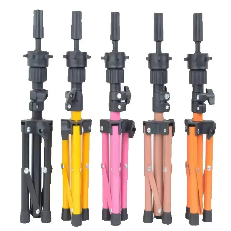 

57cm Adjustable Wig Tripod Stand Metal Mannequin Head Stand Ideal for Hairdressing Training & Wig Styling Sturdy and Durable