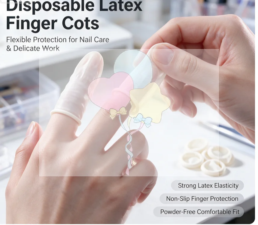10/50/100/200/300PCS White Disposable Finger Cots Gloves Dust-proof Anti Slip Multi-purpose Durable Finger
