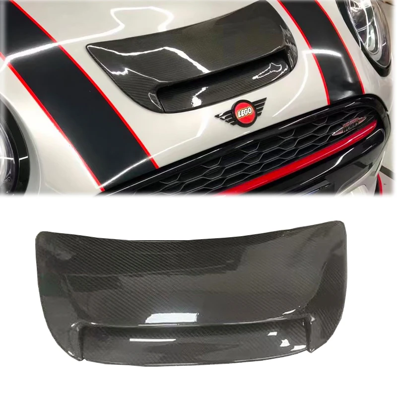 

For Mini Cooper F54 F55 F56 F57 Genuine Carbon Fiber Hood Engine Cover Air Inlet Grille Cover Frame Sticker Auto Car Accessories