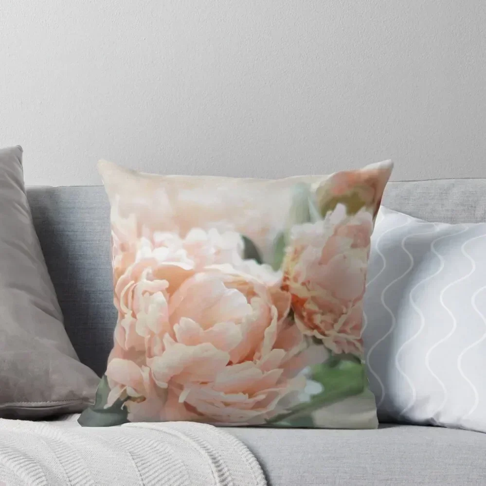 

Peach Peonies Throw Pillow christmas supplies Pillow Case Christmas Pillow Covers Decorative Rectangular Cushion Cover