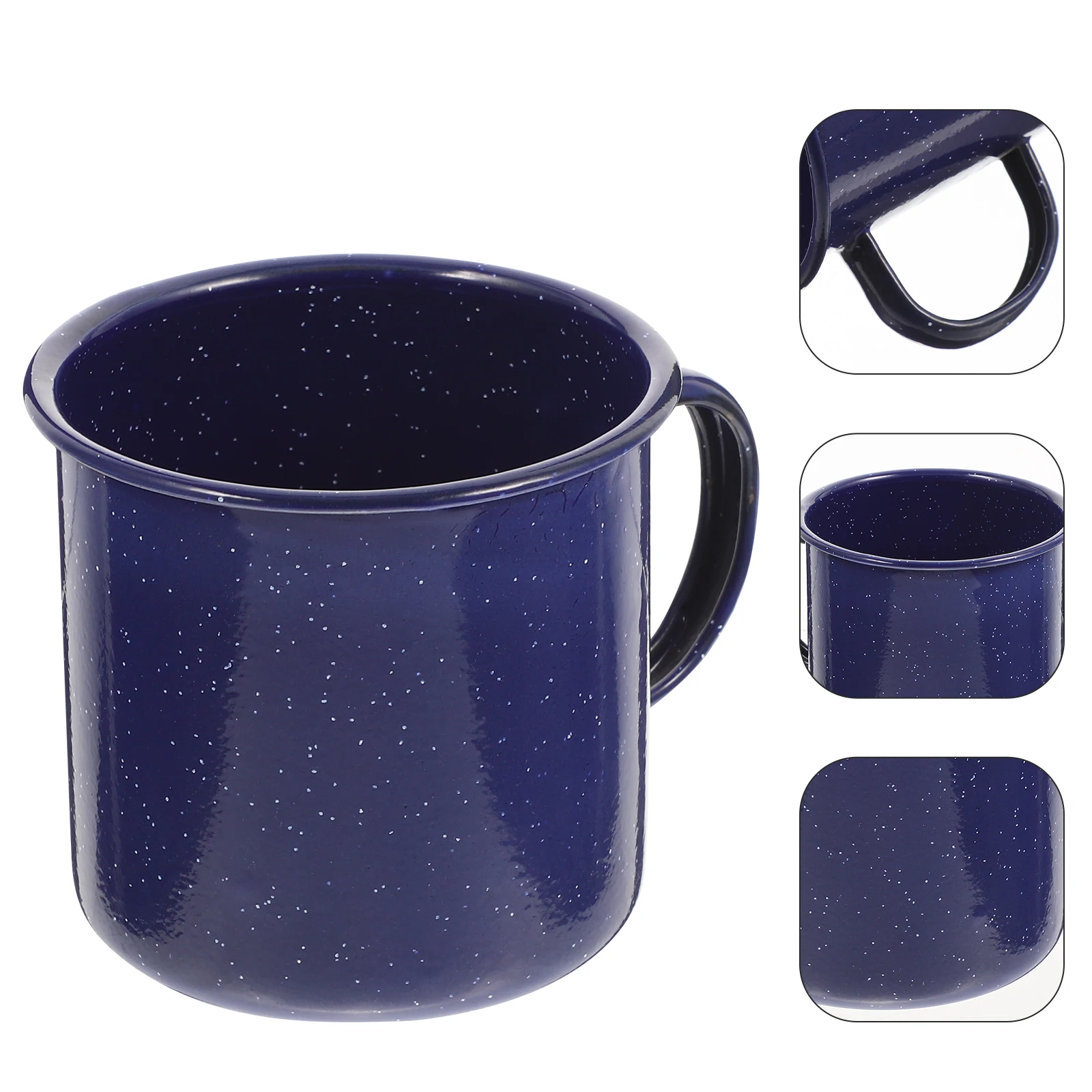 

Sturdy Enamel For Home Office Coffee Tea Storage Large Heat Resistant Portable Mug Safe Simple Style Water Cup Reliable