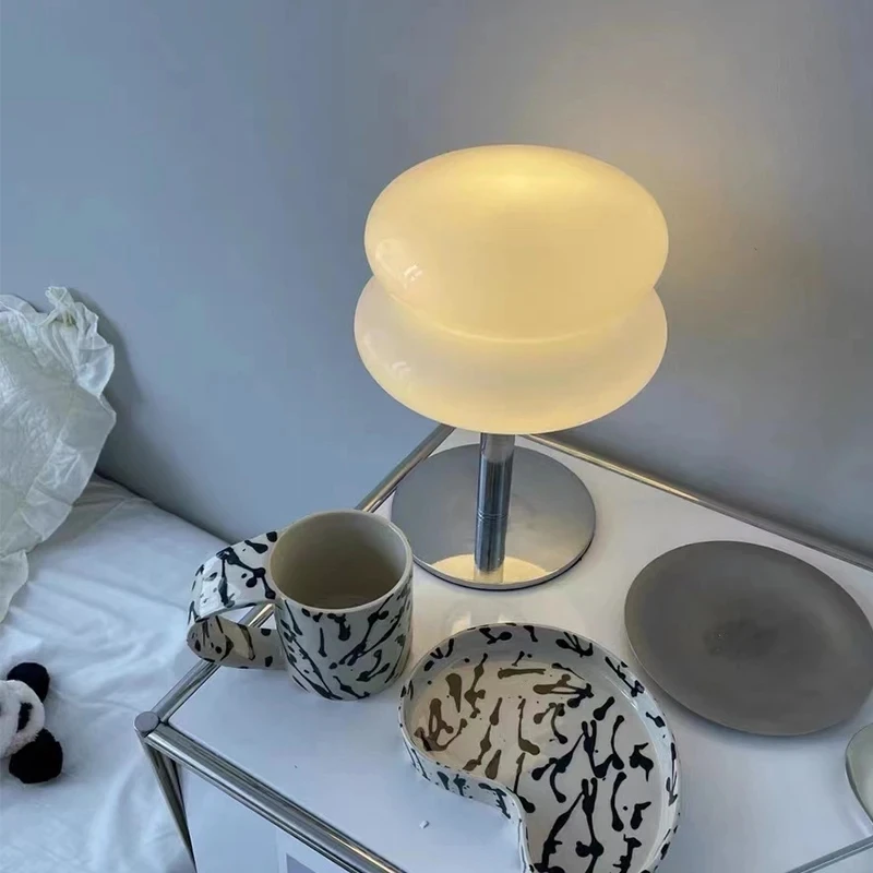 Vidro LED Table Lamp, Atmosfera Art Desk Lâmpadas, Creative Night Light, Iluminação Ambiente Decoração, Decoração de Cabeceira do Quarto, Decoração do quarto