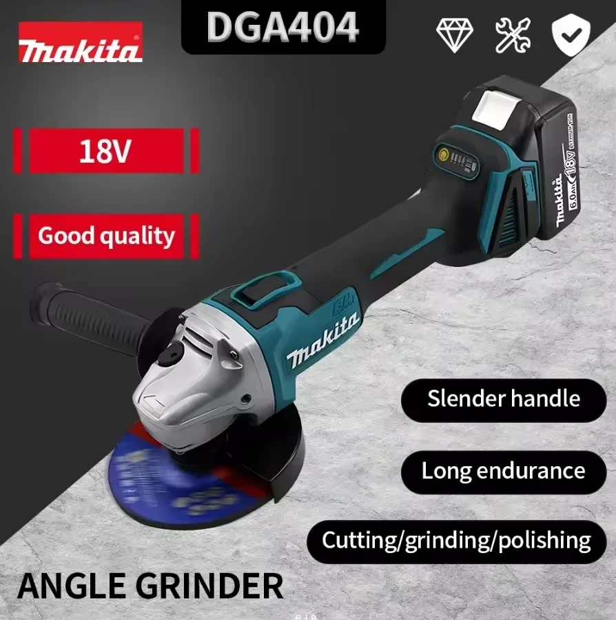 Makita original DGA404 100mm/125mm 18V meuleuse angulaire au lithium sans brosse coupe de charge polisseuse haute puissance