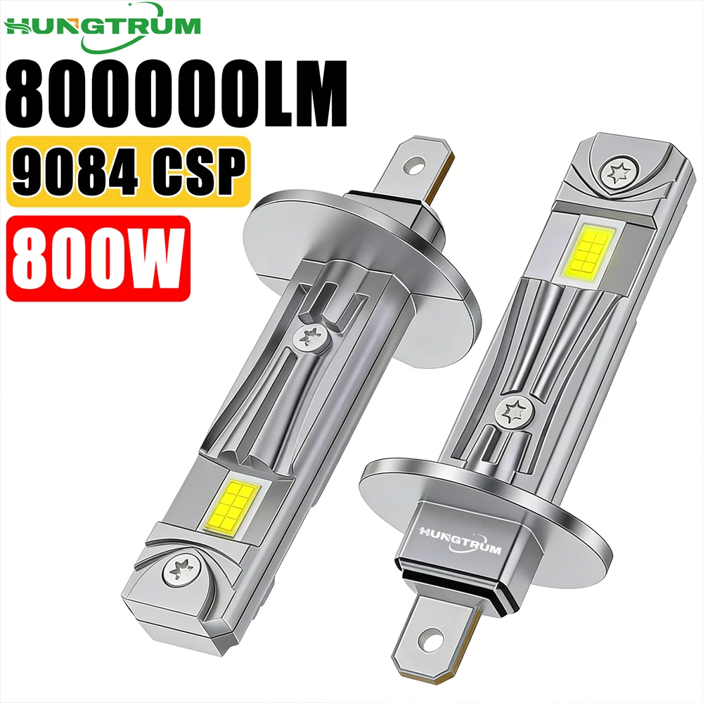 

Super Bright H1 LED Headlight Fanless Plug And Play Wireless Automobile Lights 800000LM CANBUS Error Free 1:1 Halogen Bulb Lamp
