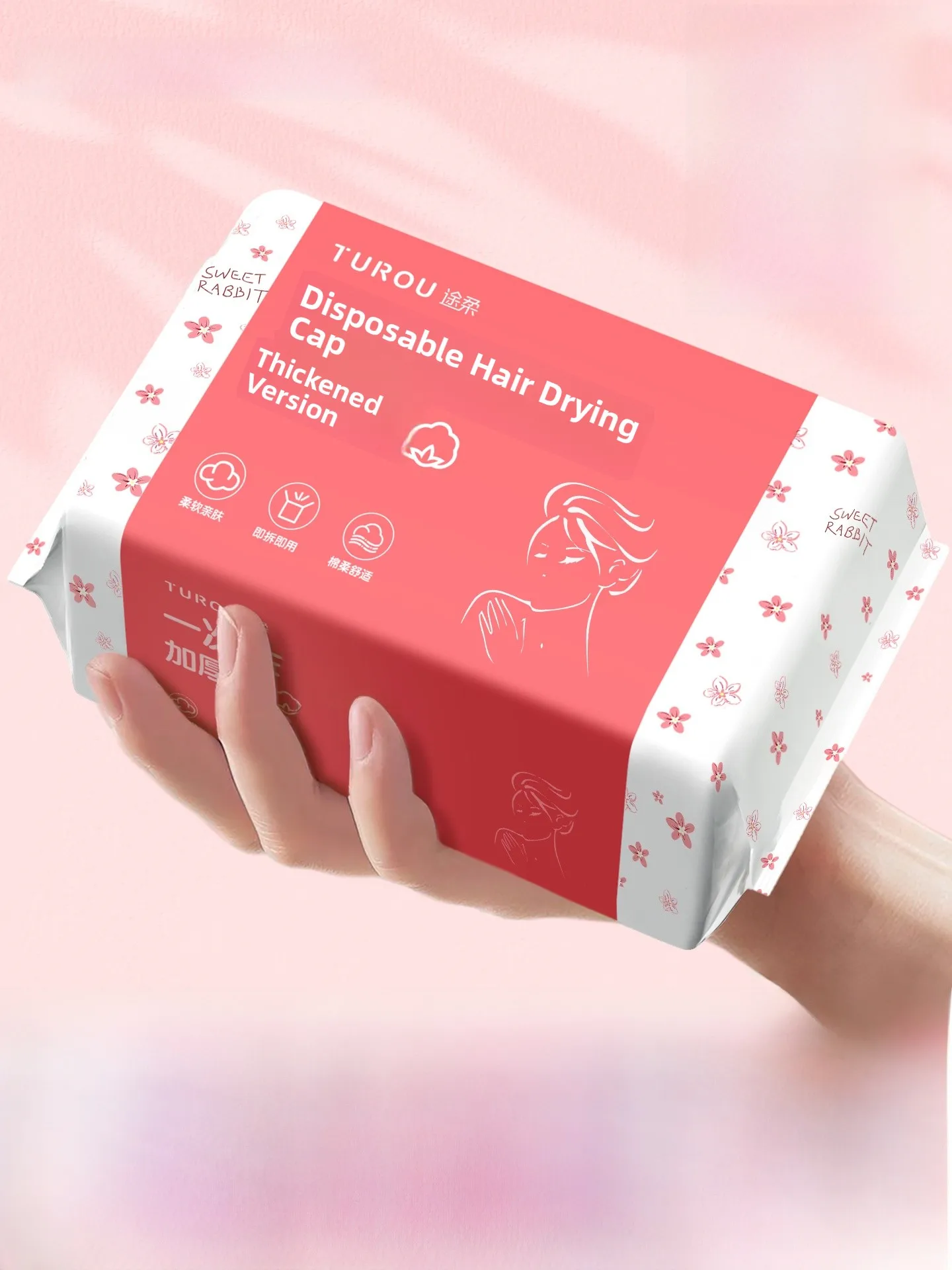 Disposable Thick Dry Hair Cap for Women Super Absorbent Travel Towel Essential Travel Supplies Quick-drying Comfortable to Wear