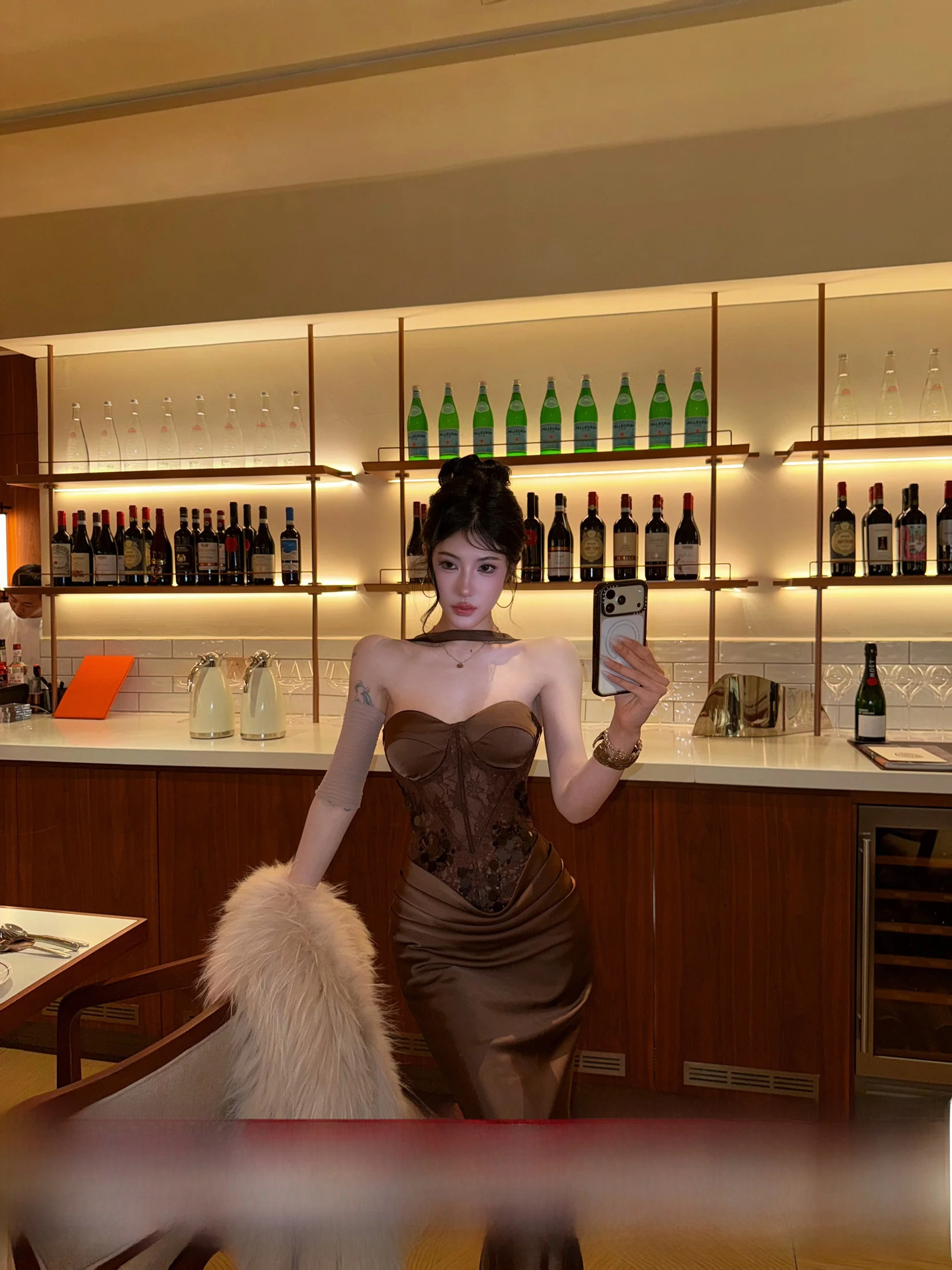 

Сексуальное кружевное платье Fibone Dr для вечерних выходов, осеннее, легкое, роскошное, женское, N25Q30242, на одно плечо, облегающее, для свиданий и особых случаев