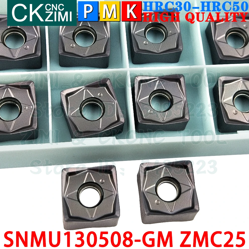 Imagem -02 - Snmu 130508en gm Mfsn Inserto de Metal Duro Inserto de Fresamento de Alimentação Rápida Ferramentas de Fresagem de Corte Pesado de Avanço Rápido Intercambiável Snmu 130508en para Aço Aço Inoxidável Snmu130508-gm Zmc25