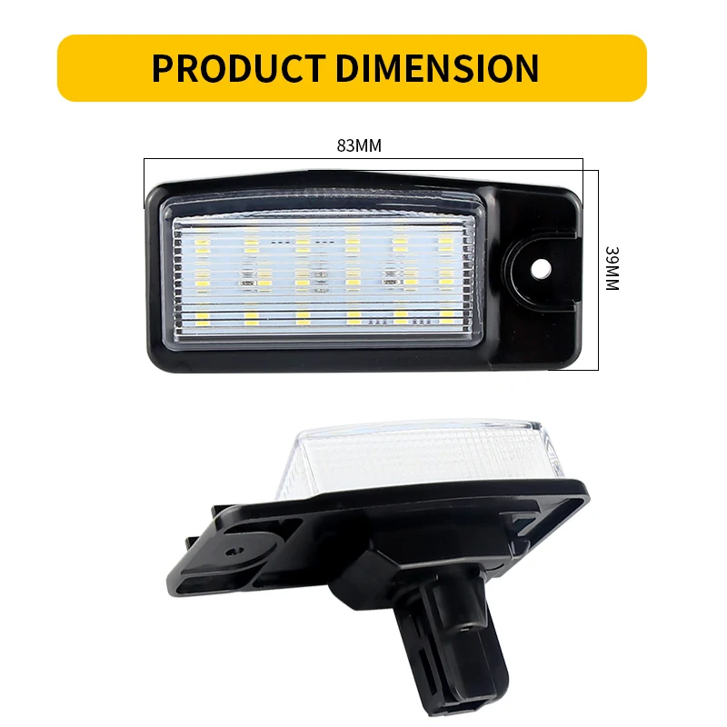 LED License Number Plate Lights for Nissan X-Trail (T32) Murano Altima Maxima Rogue for Infiniti EX25 EX35 EX37 Car Accessories