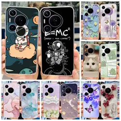 For Huawei Pura 70 Case 2024 New Lovely Astronaut Marble Slim Soft Silicone Phone Cover For Huawei Pura 70 Pro Pura70 Pro+ Coque