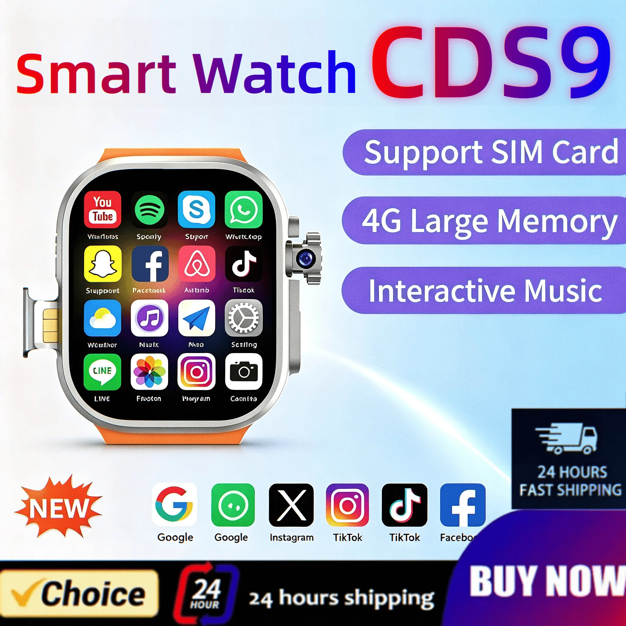 Smartwatch Watches For Women With Gps - CDS9 Pro LTE Smartwatch, Drehbare Kamera,