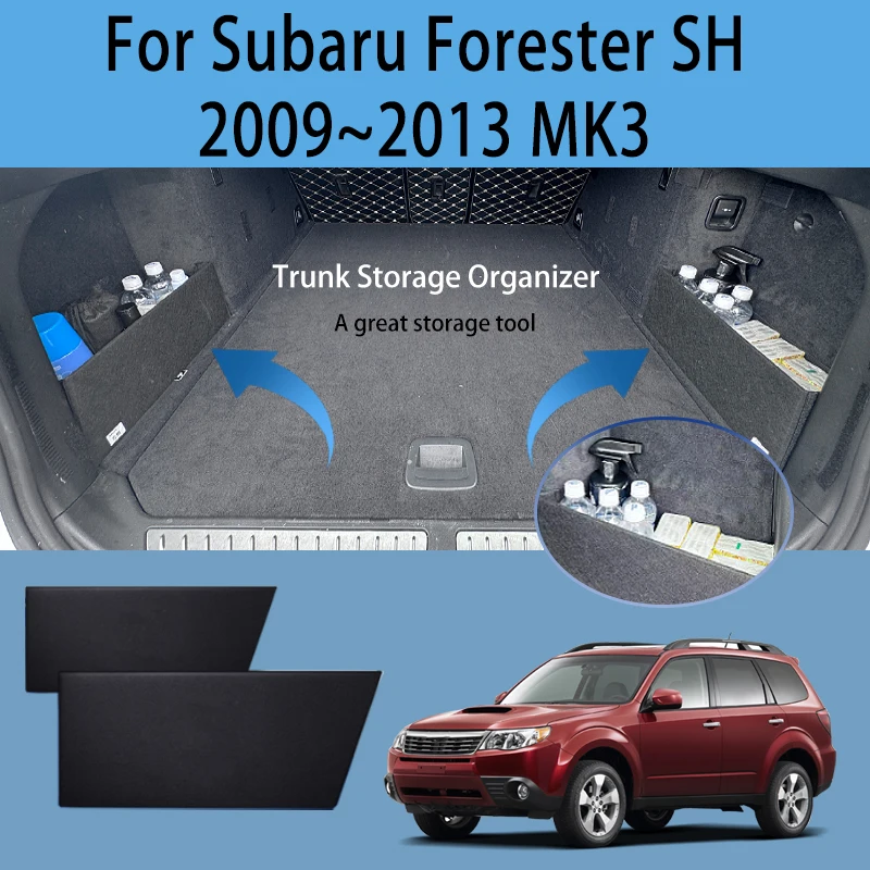 Para Subaru Forester SH 2009 ~ 2013 MK3 multifunción almacenamiento de maletero partición almacenamiento Auto piezas interiores organizador accesorios de coche