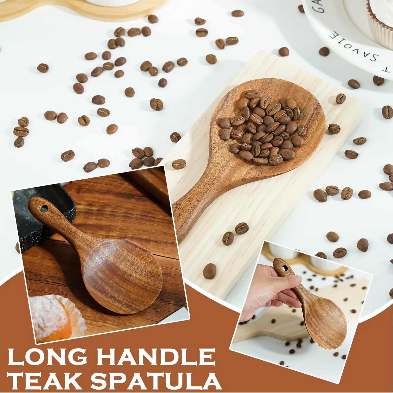 Wooden Rice Spoon Rice Paddle Scoop Wooden Kitchen Spoon Ladle Tablespoon Big Serving Spoon Wooden Kitchen Utensils Tableware