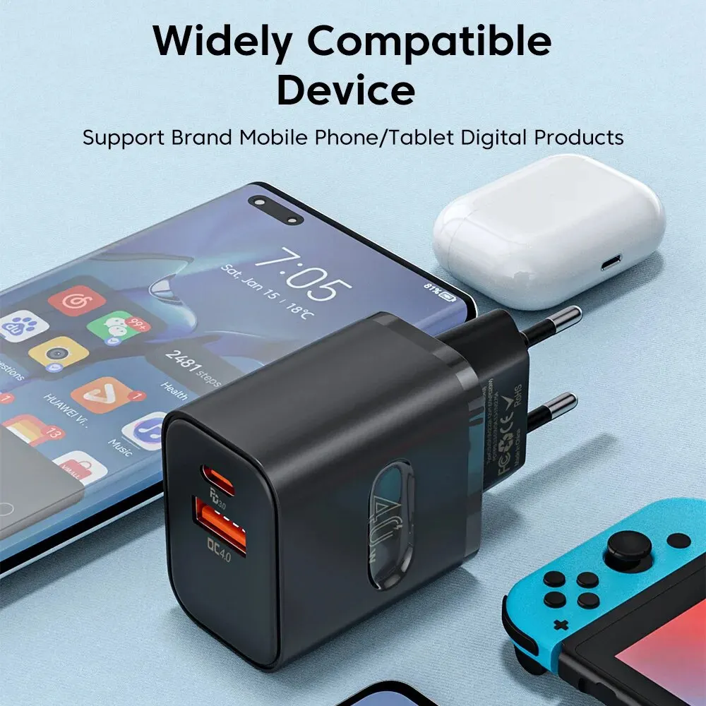 40W ładowarka USB typu C podwójny Port QC4.0 PPS PD 20W szybkie szybkie ładowanie Adapter do telefonu komórkowego dla iPhone Samsung Xiaomi