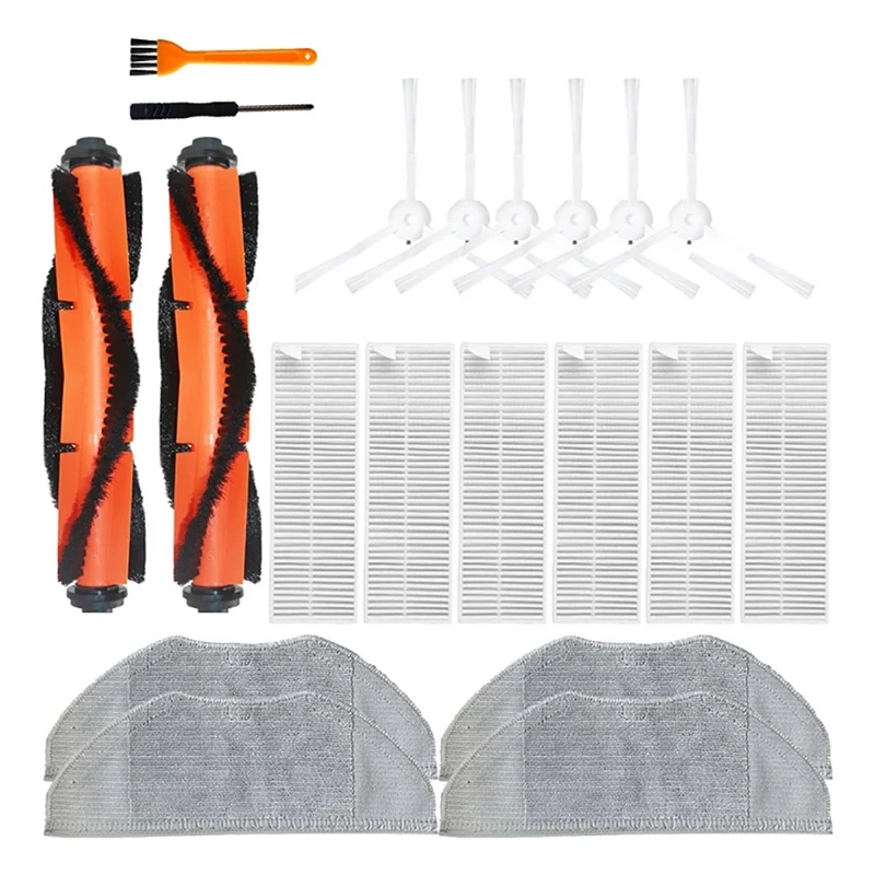 Kits de filtros de fregona de cepillo lateral para Xiaomi Mijia G1, accesorios de aspiradora, cepillo de rollo de tela, piezas de repuesto de filtro Hepa