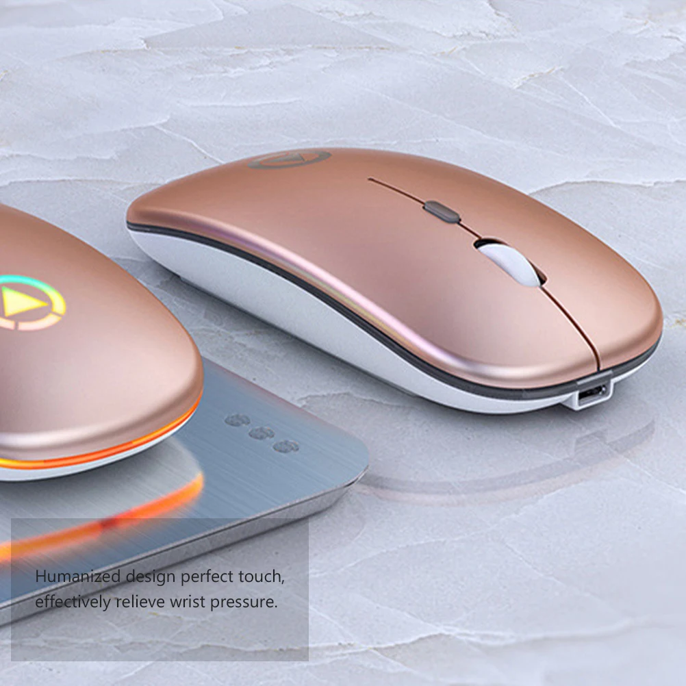 

1pc Wireless Mouse Breathing Light Silent Dpi Adjustable Long Life Luminescent Intelligent Mute Mouse For