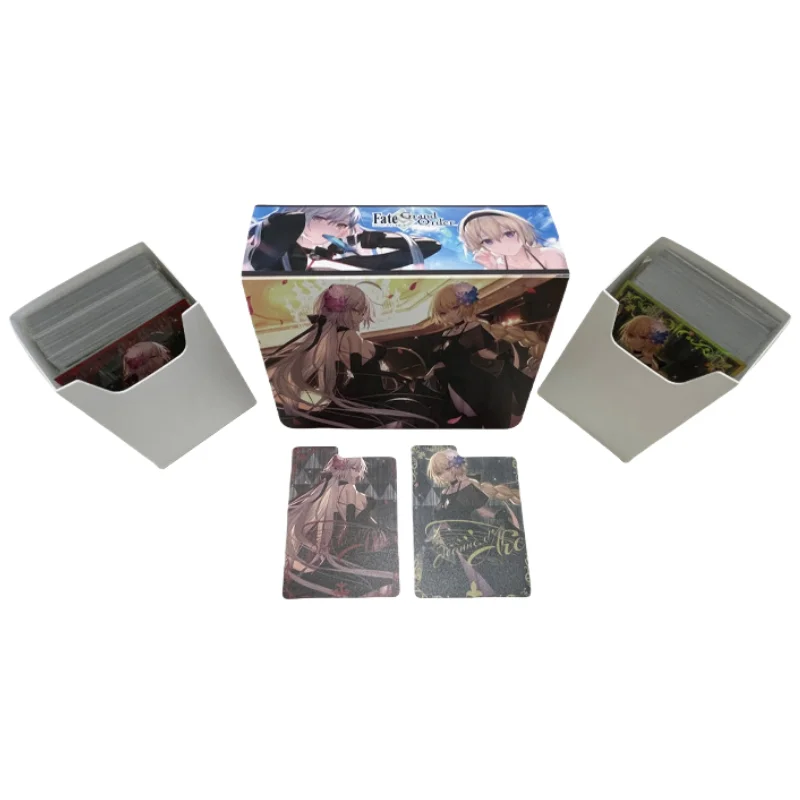 FGO Cards Box Fate Grand Order Joan of Arc OCG PTCG OPCG DIY Anime Game Portable Cards Collection Box Hard Plastic 160 Capacity