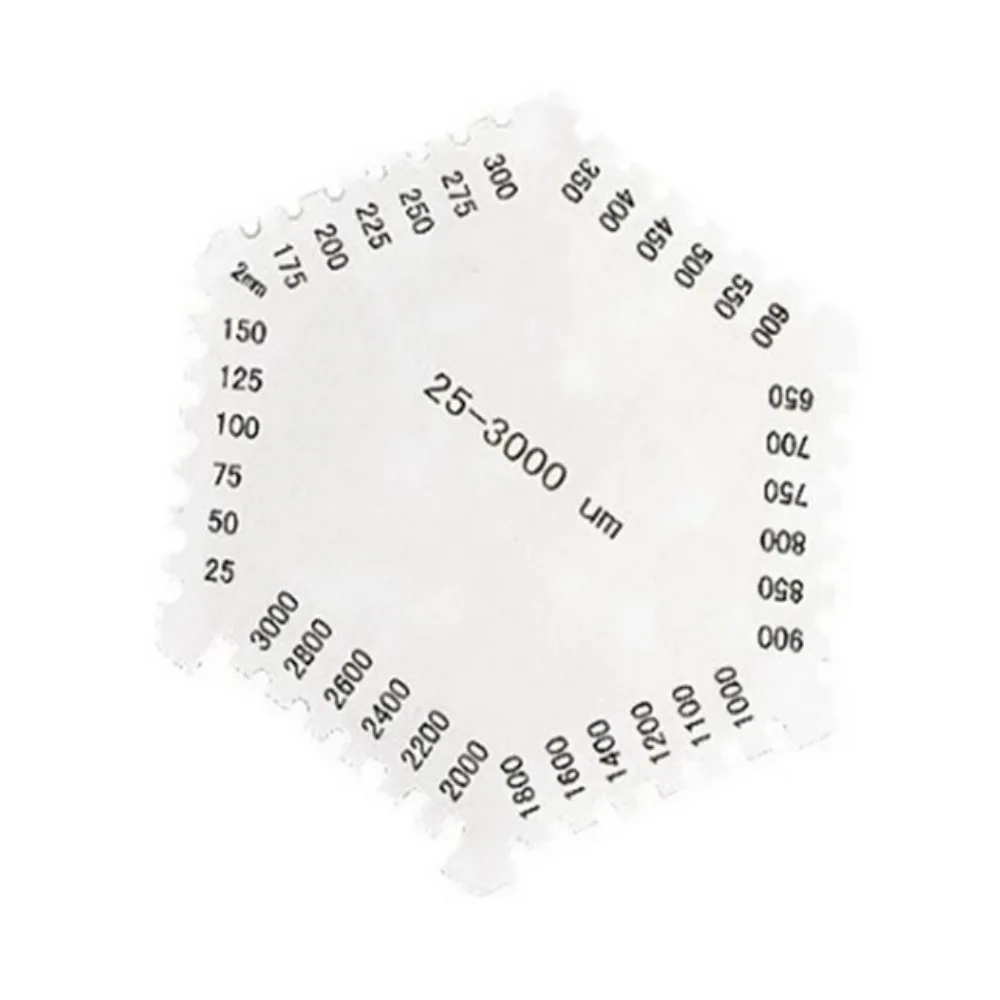 Краска из нержавеющей стали, шестигранная расческа для влажной пленки, прозрачная шкала, не легко ржавеет, шестиугольная расческа для влажной пленки, серебристая, антикоррозийная