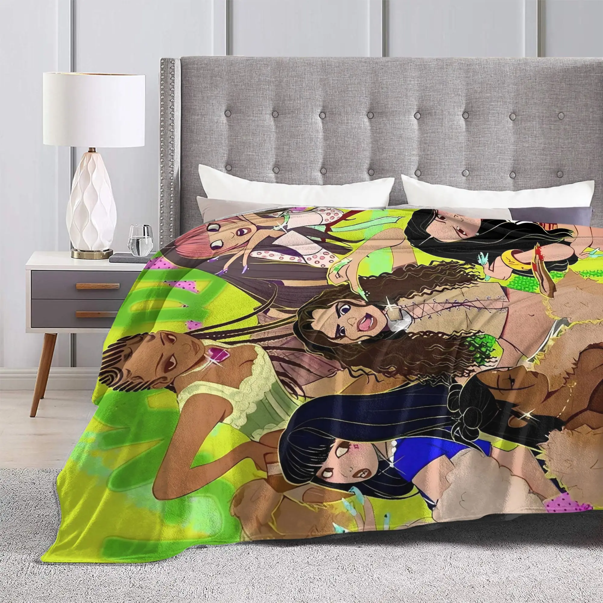 Katseye Gnarly Gabriela (2) بطانية نزهة الفانيلا رمي بطانية لغرفة النوم تصميم ناعم جودة المفرش هدية