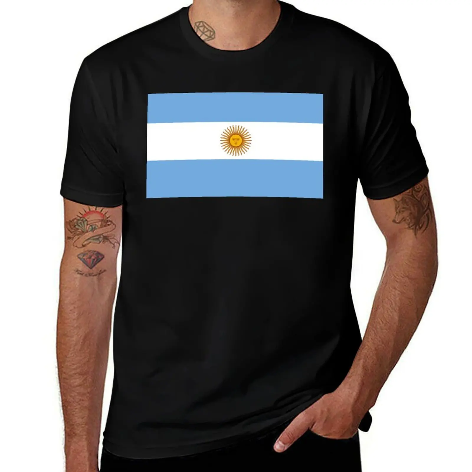 

Flag of Argentina T-Shirt t shirts for man pack cotton t shirts for man cotton funny T-Shirt
