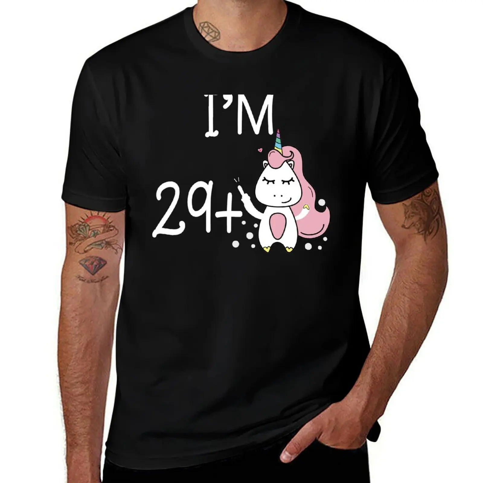 

I'm 29 Plus 1 - 30th Birthday Shirt Unicorn Middle Finger 30th Birthday Gift T-Shirt man t shirt graphic T-Shirt
