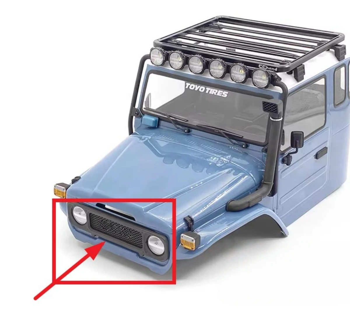 

1/10 радиоуправляемая машина vp vs4-10 Phoenix fj40, черная решетка, подходит для масштаба 1:10, гусеничный грузовик, опция деталей, аксессуары