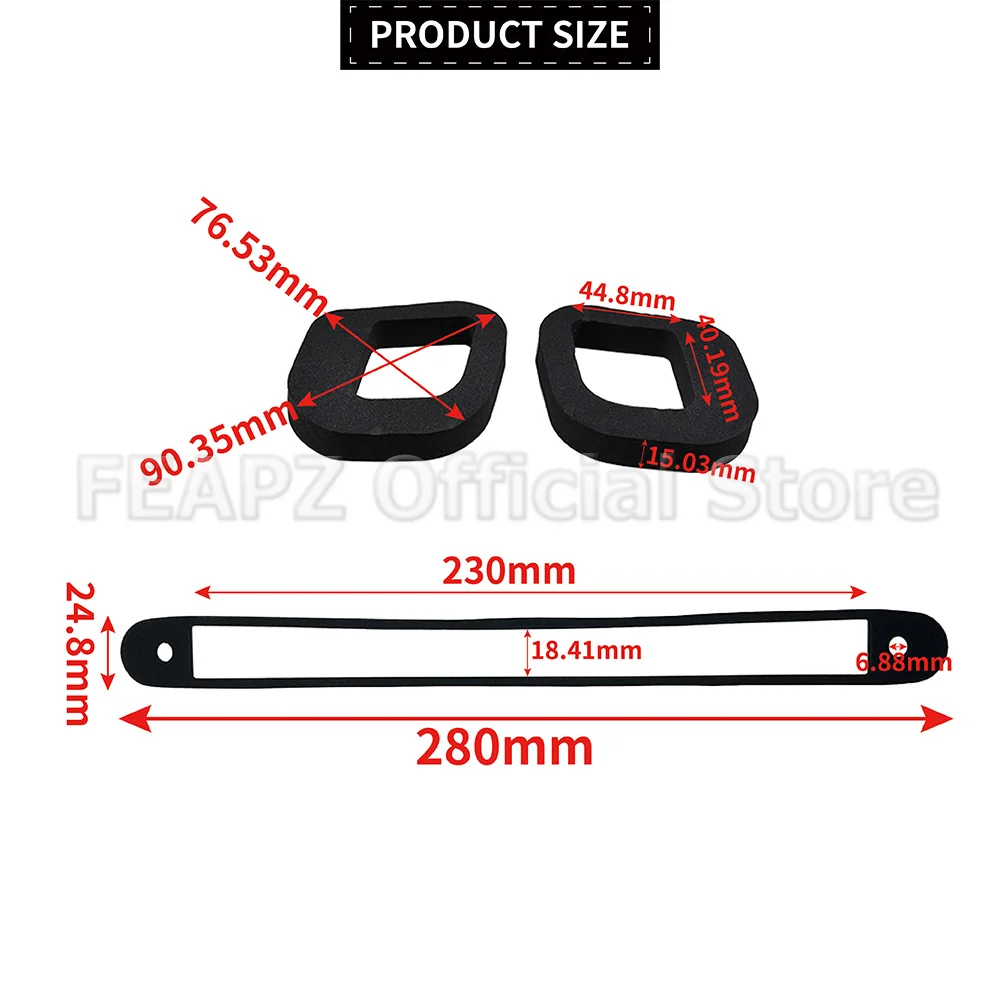 3Pcs Third Brake Light And Rear Tail Cluster Seals Leak Fix Kit For Citroen C1 MK1 Peugeot 107 MK1 2005-2014 Car Accessories