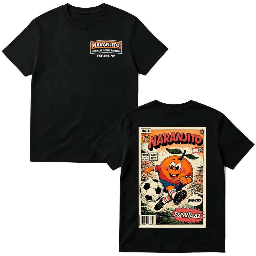 Naranjito Espana 82 Spain Mascot 1982 Football T-shirt Men Women Clothing Fashion Cotton Oversized Harajuku Short Sleeve T Shirt