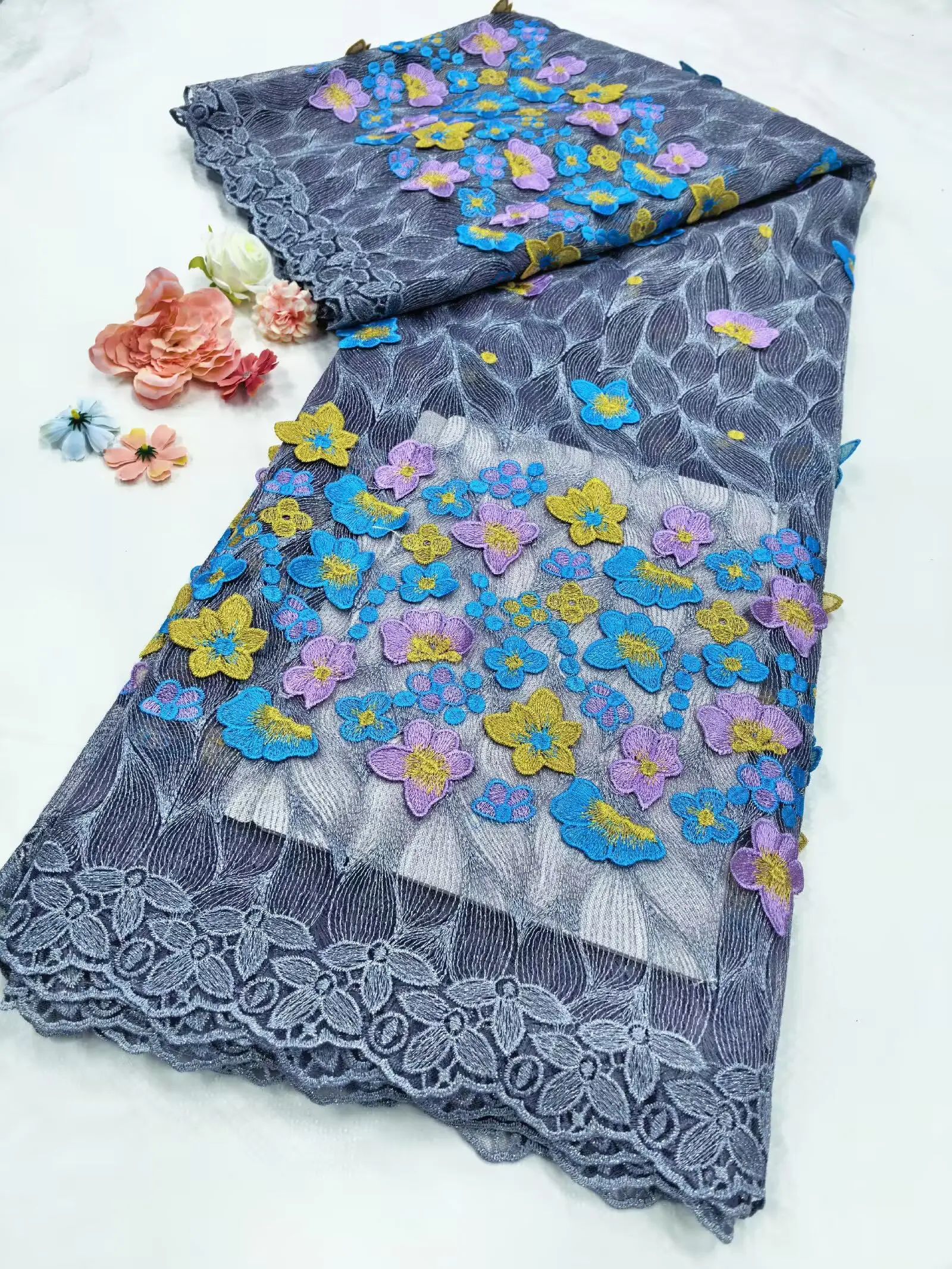 

Luxury African Guipure Cord Lace Fabric 2026 High Quality Nigerian Water Soluble Lace Fabrics 3d Lace For Wedding Dresses Party