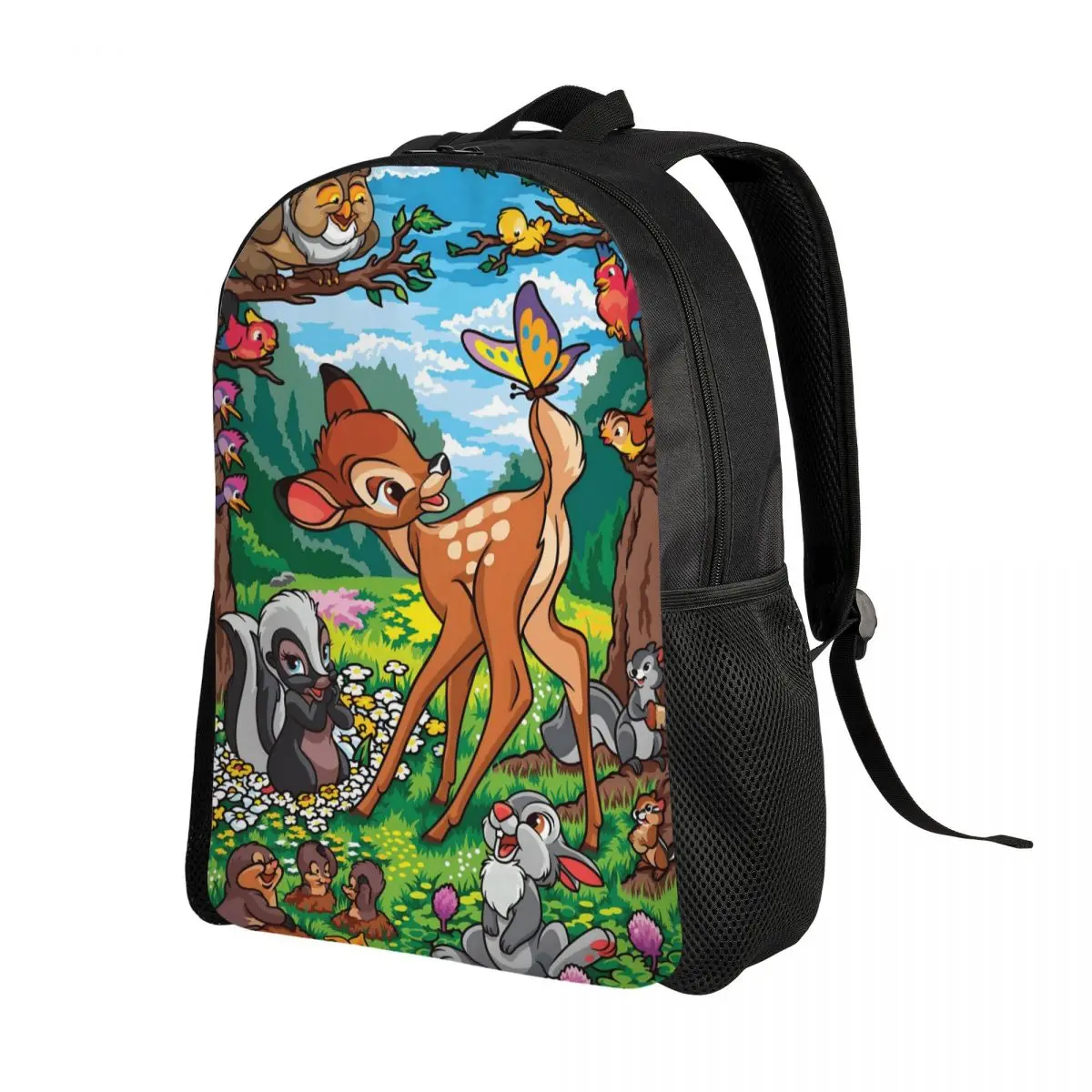 Custom Bambi Backpacks for Men Women Waterproof School College Classical Printing Animal Bag Printing Bookbag