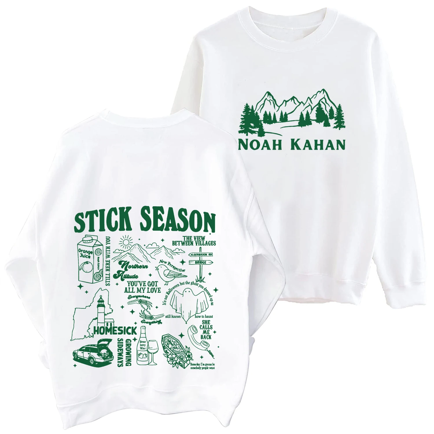 Noah Kahan Stick Season 2024 O-Neck Long Sleeve Spring and Autumn Men Clothing Hoodies Women Printing Regular Casual