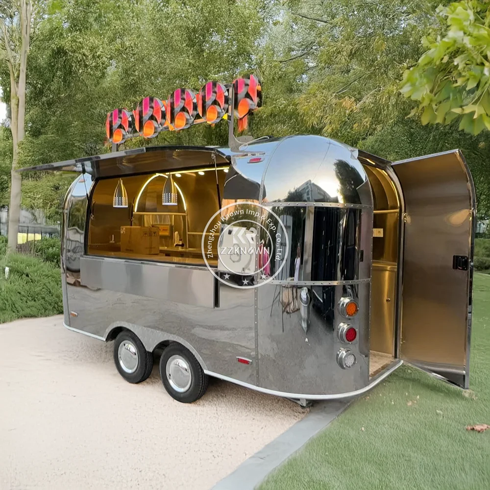 

Concession Catering Bbq Pizza Food Trailer Fully Equipped Mobile Kitchen Food Truck With Full Kitchen