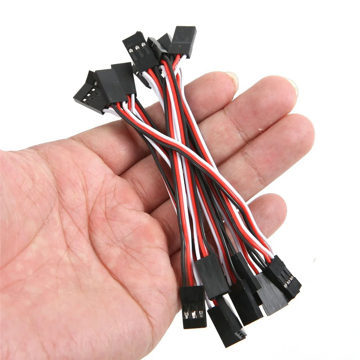 A72Z 40Pcs 10cm Servo Extension Lead Wire Cable MALE to MALE