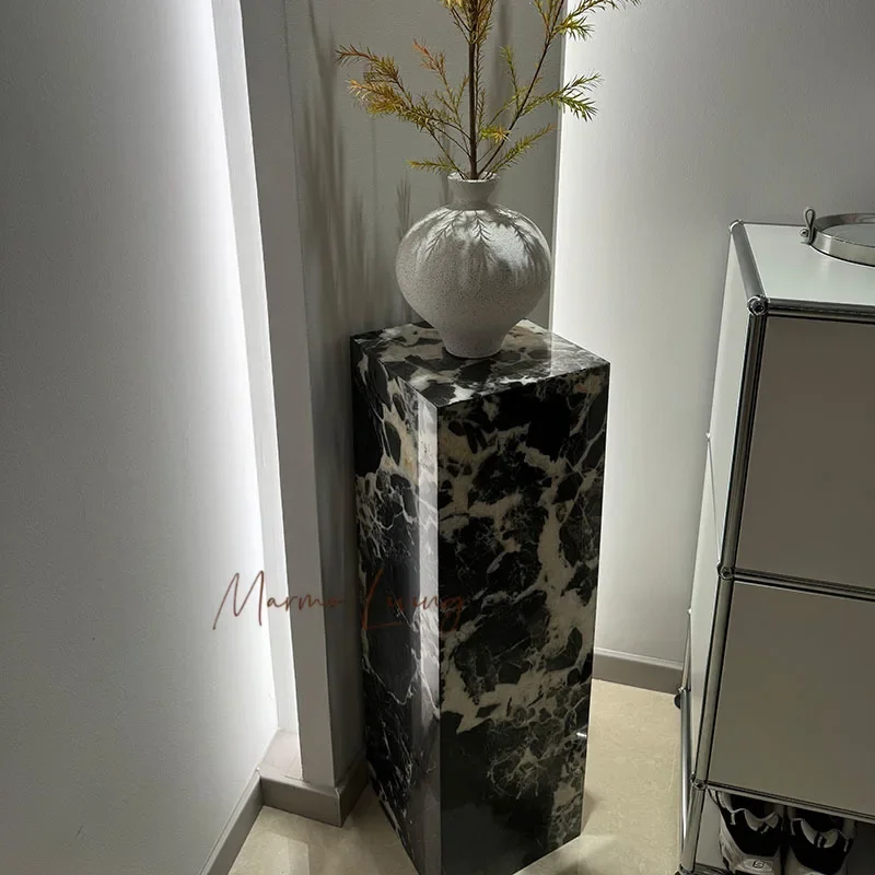 Middle-style Quiet Style Natural Marble Side Villa Model Room Large Living Room Bedroom Study Booth