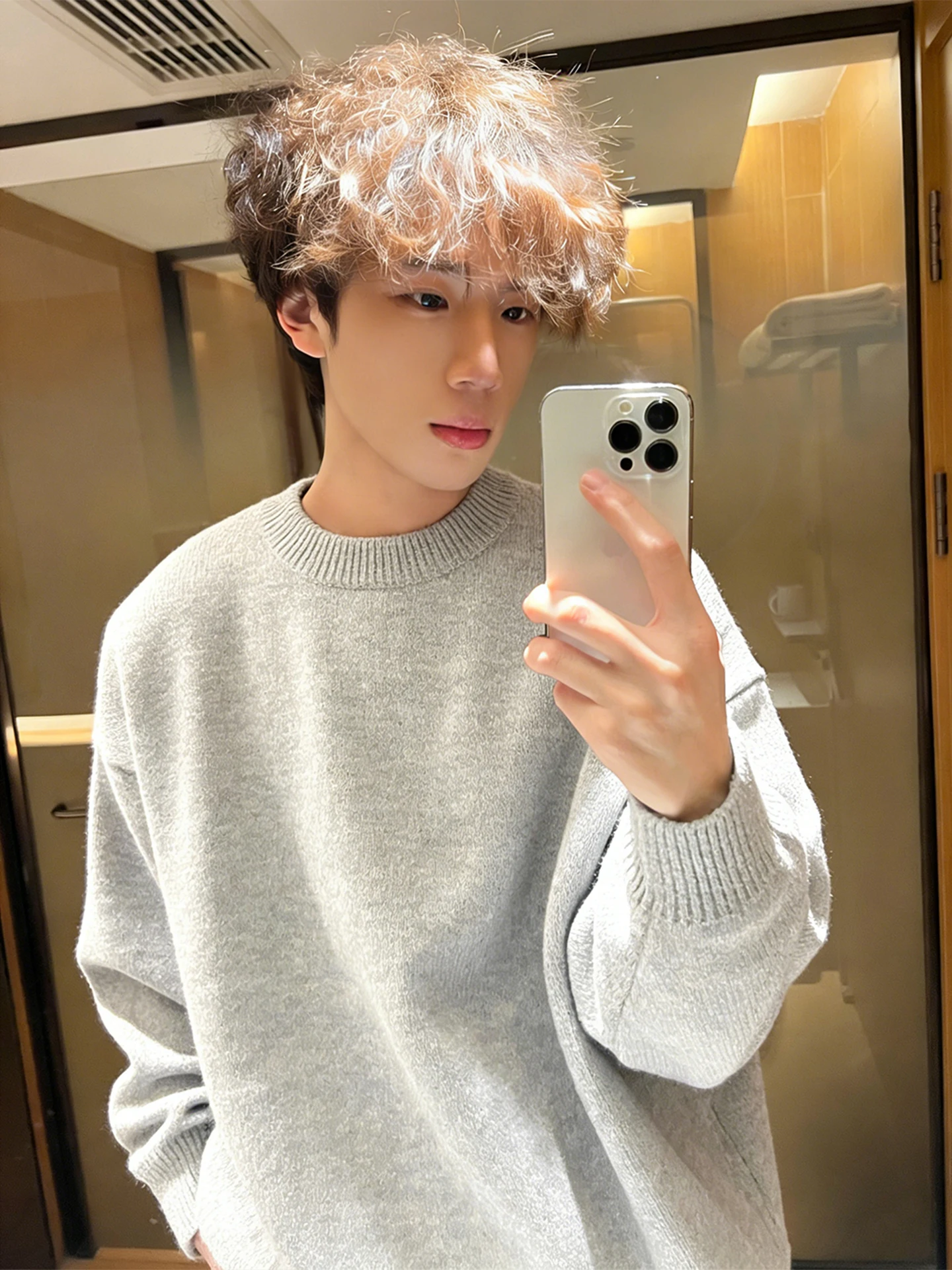 

Мужской теплый мягкий вязаный свитер Cleanfit с круглым вырезом и начесом, зимний базовый слой, в американском стиле, для комфортного ношения