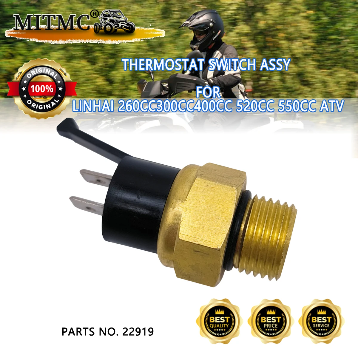 Thermostat Switch Assy For Linhai 260cc300cc400cc 520cc 550cc ATV Quad Parts Part No 22919