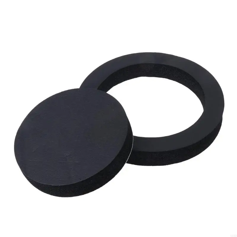 A9BD 6.5inch Pad Cotton Car Speaker Ring Sound Insulation Accessories Soundproof Door Trim Adhesive Insulation Rin